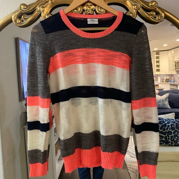 WALLACE MADEWELL Striped Elbow Patch Light Sweater - Picture 6 of 6